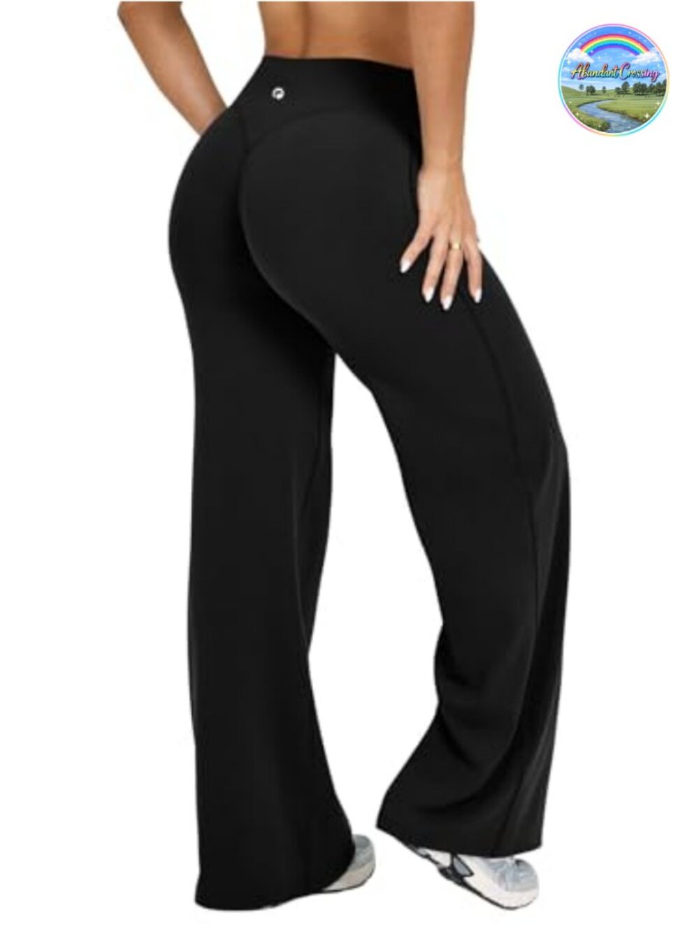 OQQ Soft Straight Leg Yoga Pants Sweat-Wicking Athletic Bottoms